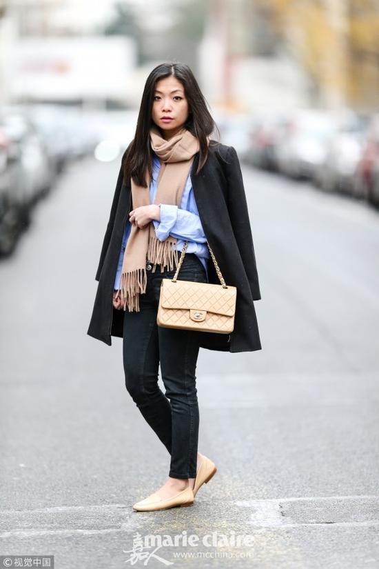 学张慧雯、舒畅穿大衣 小个子变身170