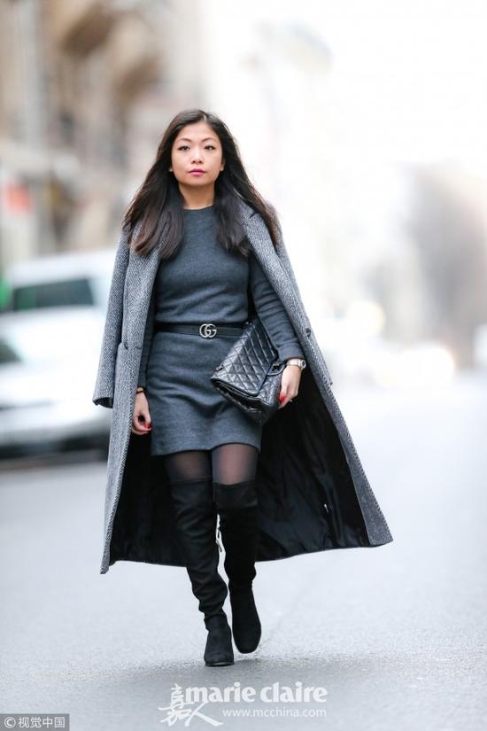 学张慧雯、舒畅穿大衣 小个子变身170