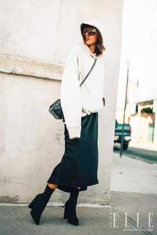 卫衣+裙子=一周7天美丽不重样