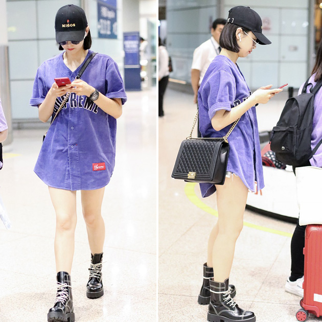宋茜机场秀美腿