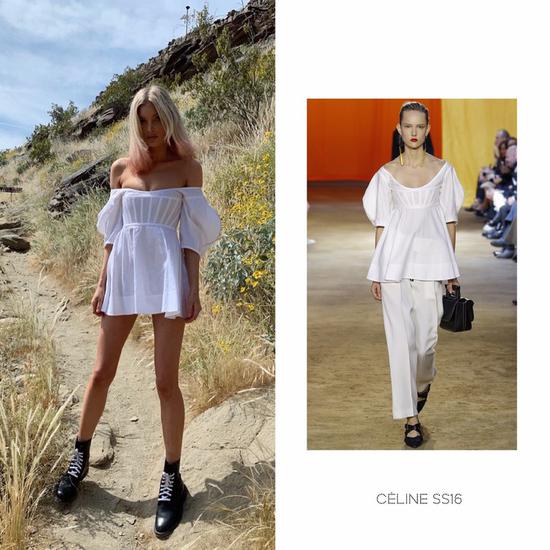Elsa Hosk身着CELINE