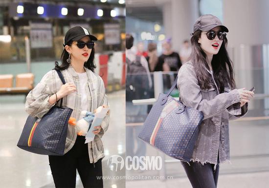 刘亦菲肩挎MOYNAT CANVAS 1920 系列手袋