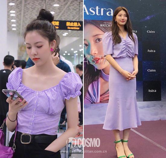 宋妍霏身着Mingo、裴秀智身着Your Name Here