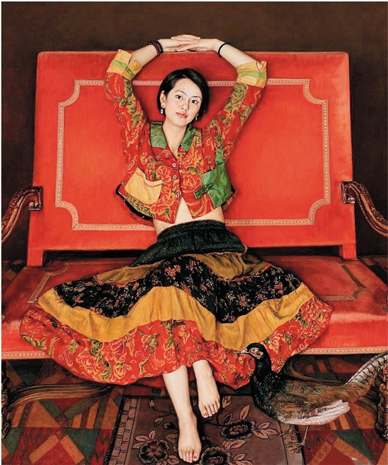  杨飞云 红 油画